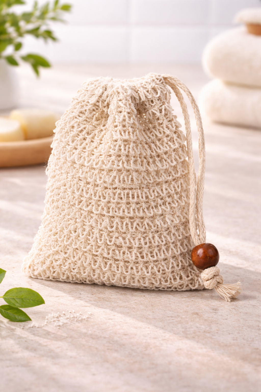 Natural Sisal Soap Saver Bag